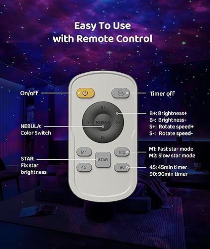Miniatura 9 de Proyector astronauta de galaxia, diseño único de Moon Rover Proyector de luz nocturna, proyector de estrellas de compañero de sueño para dormitorio,