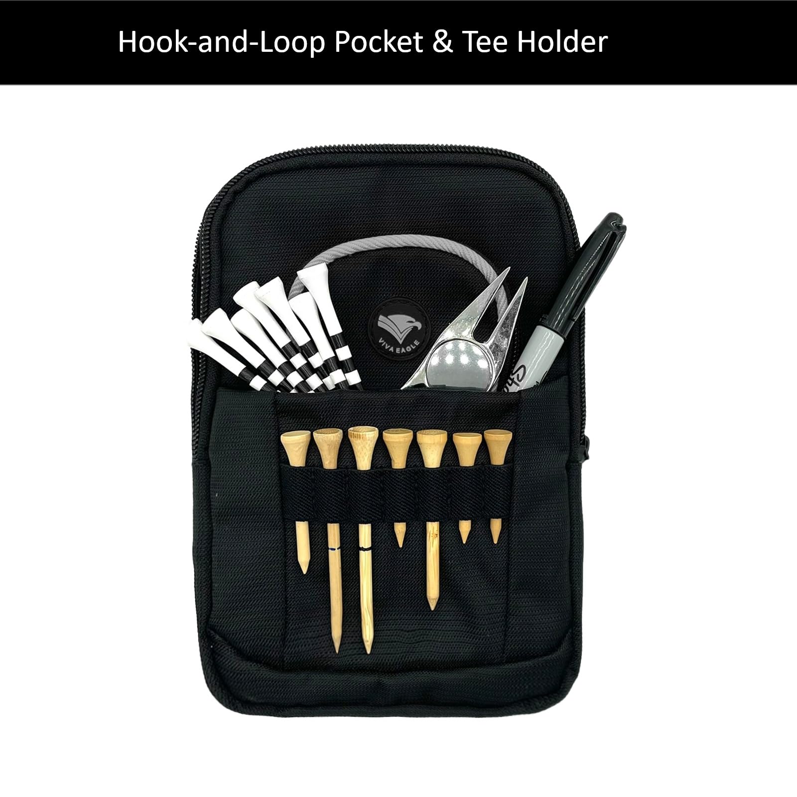 Amazon.com: VIVA EAGLE Golf Ball Bag Multiple Pockets to Store
