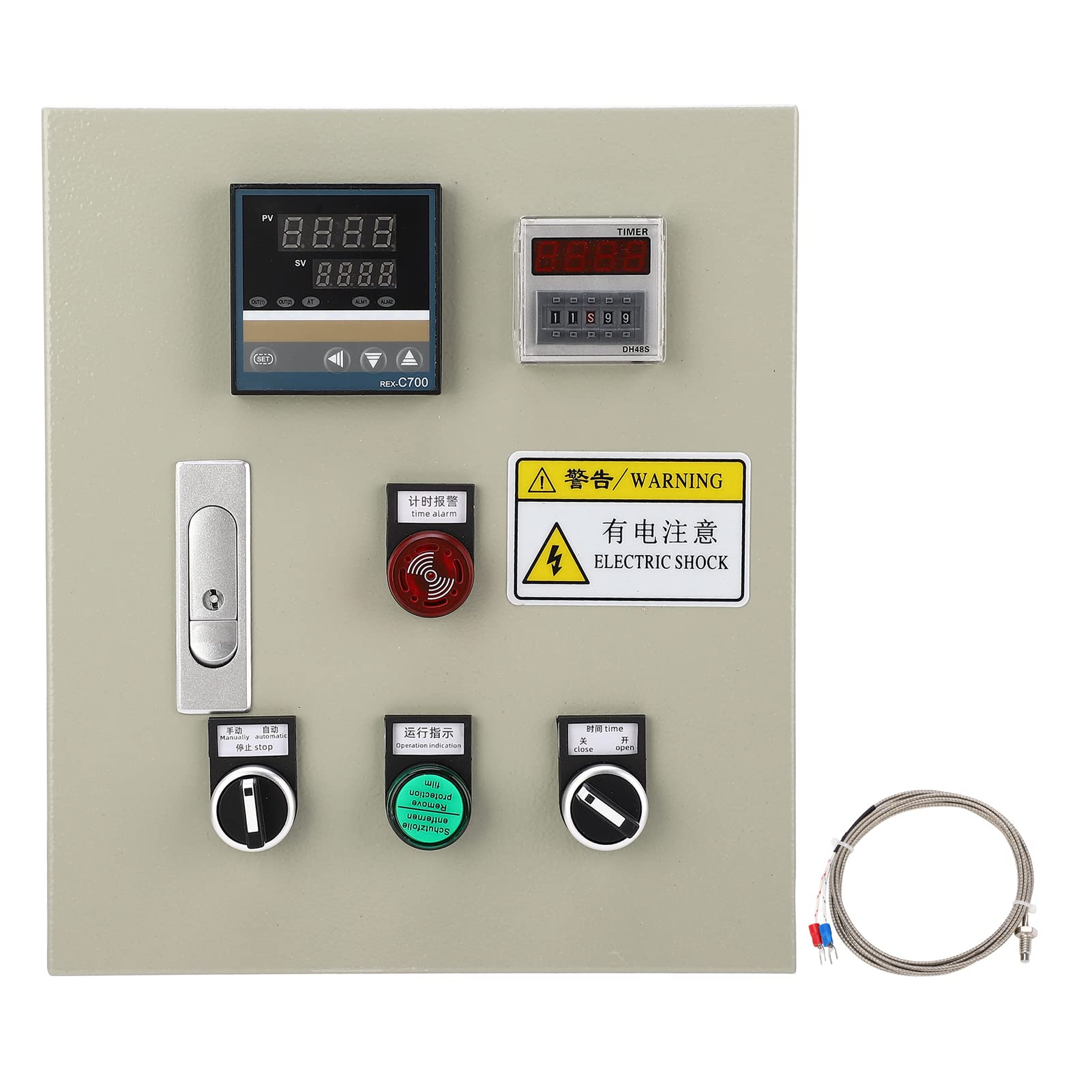 Annadue Controlador de Temperatura PID Caja de Termostato Trifásico 15KW 380V Pantalla Digital de Alta Precisión Control de Temperatura Inteligente para Horno Máquina de Curado UV