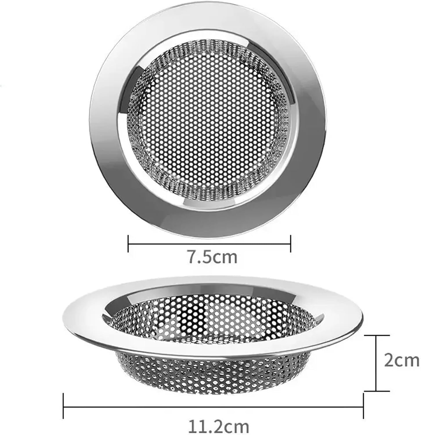2/4pcs Heavy-Duty Sink Strainers with Upgraded Double-Layer Safety, Anti-Clog Drain Basket(4pcs)