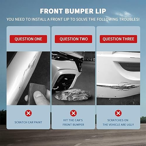 Miniatura 6 de Archaic Borde de parachoques delantero compatible con Honda Accord 10.5th Sedan SE/EX-L/LX/Sport/Touring 2021 2022, kit de carrocería divisor debajo