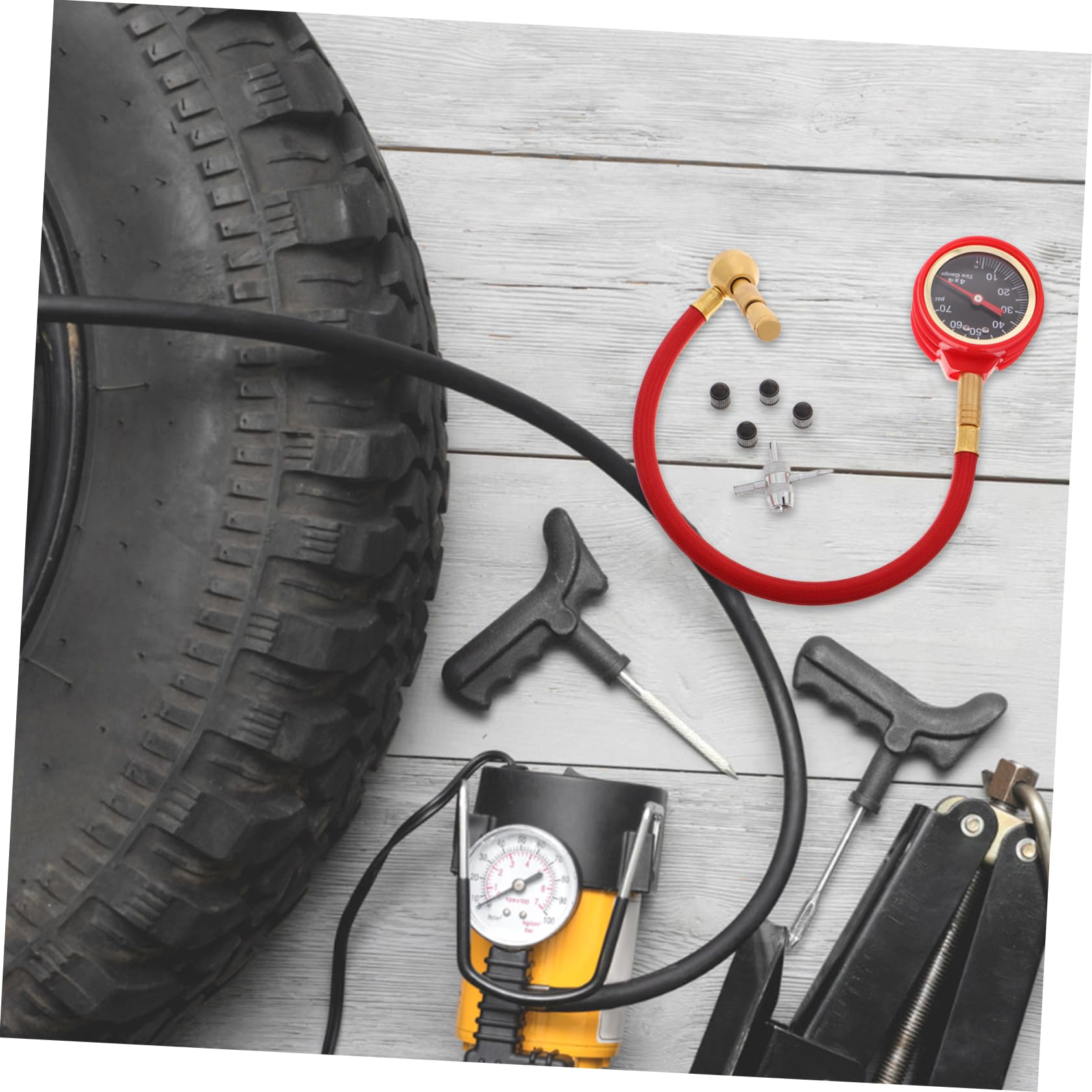 Amosfun 1 Set Pneus Infator Gauge Modification De Modification Cadran Précision Lire Prend Pressure Pressure Pour Comprise Pression Pression Pression Accessoires De Voiture