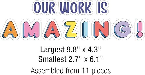 Vista 44 de Carson Dellosa - 37 piezas de decoración para tablón de anuncios, comprensión de lectura, matemáticas, escritura y ciencias, decoración de aula