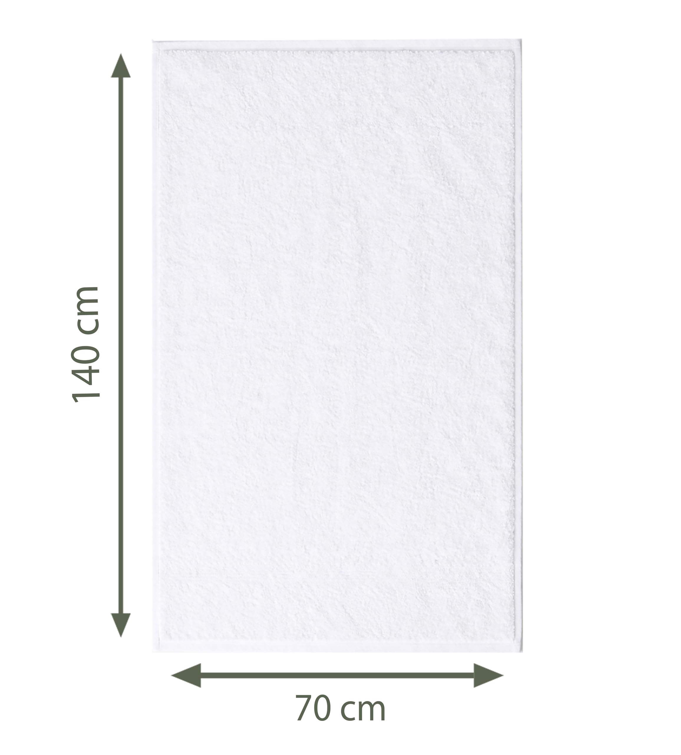 Caramont Zestaw 12 ręczników kąpielowych 70 x 140 cm - 100% bawełna, bardzo miękkie, bardzo chłonne, szybkoschnące, w jakości hotelowej - białe - do łazienki, prysznica, siłowni, hotelu i spa