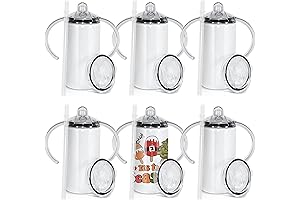 AGH Sublimation Tumbler Blanks with Handles, 6 Pack