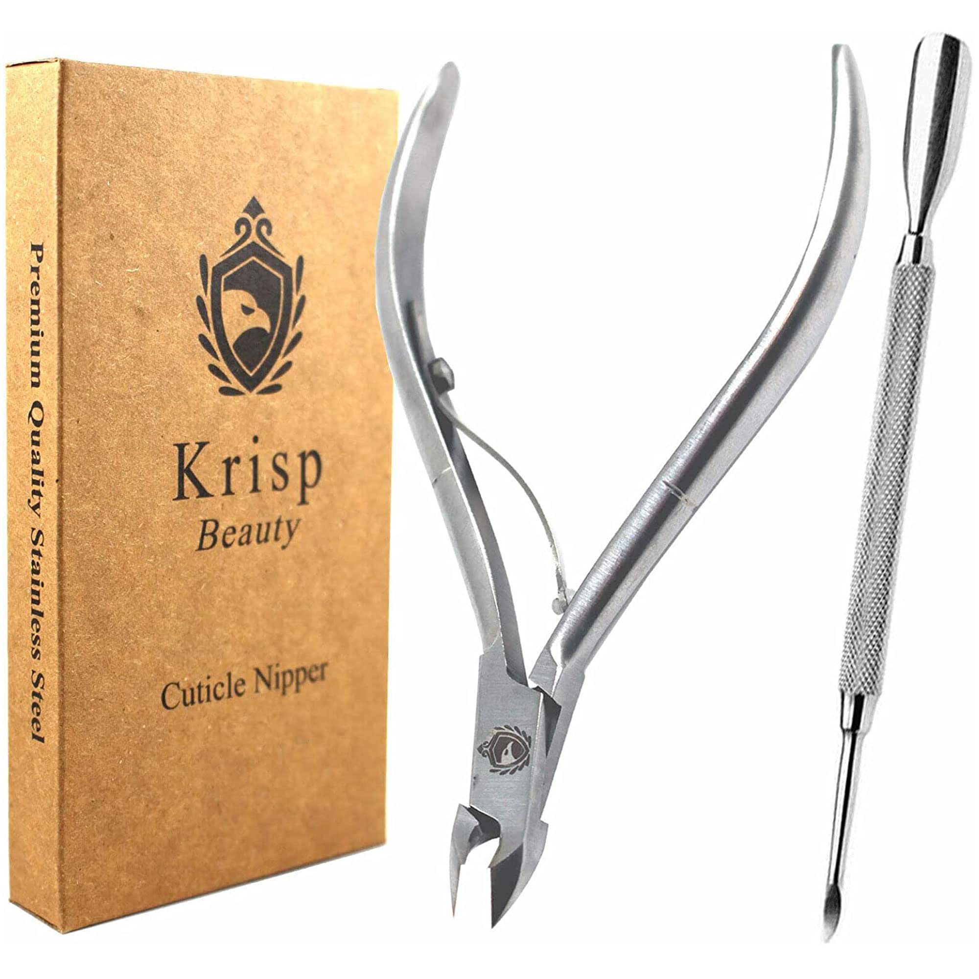 Cuticle Trimmer - Professional Nail Cuticle Nippers Cuticle Pusher Cuticle Cutter Scissors Sharp 3 4 Jaw Remover Clippers
