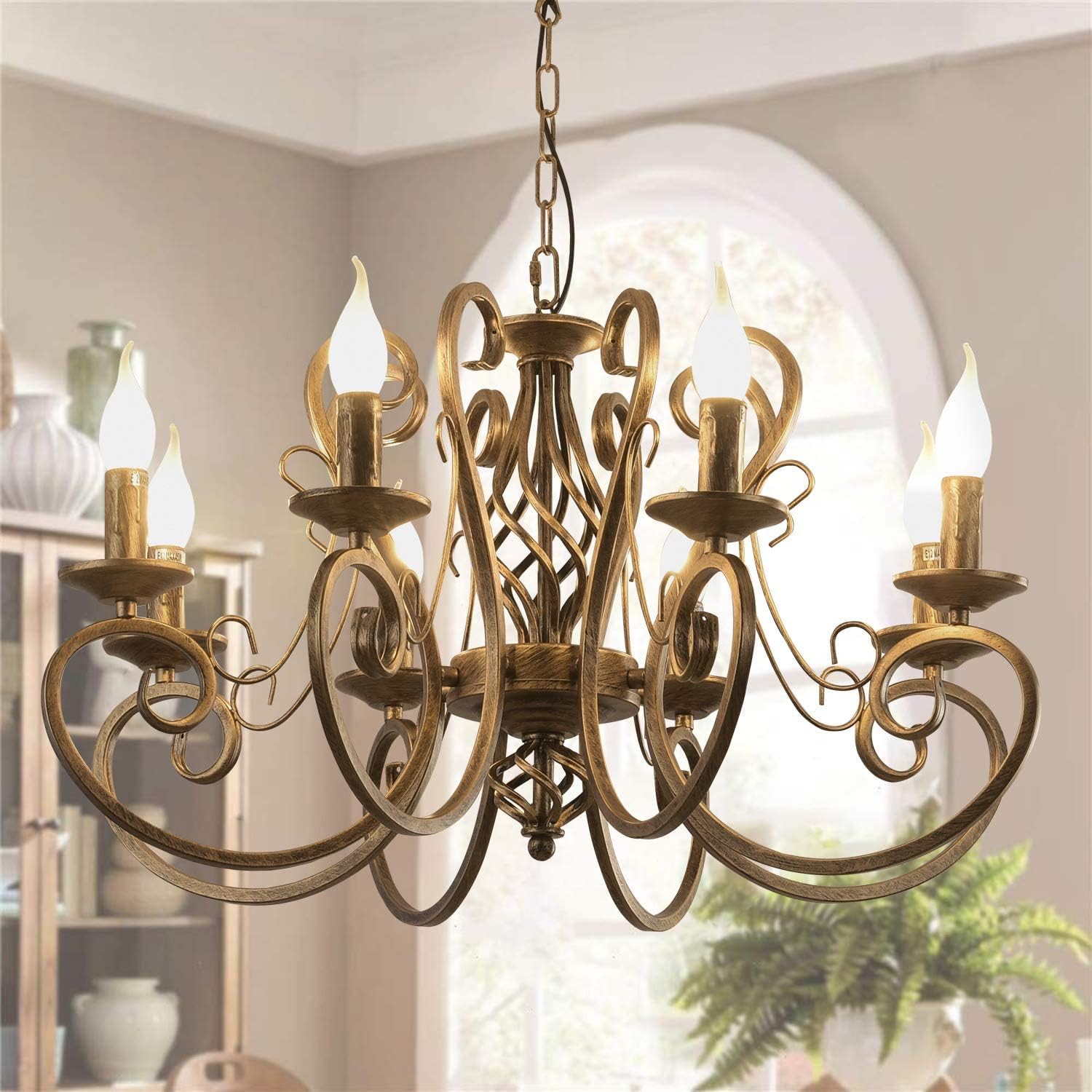 Jaycomey French Country Chandelier, Rustic 6 Light Bronze French ...