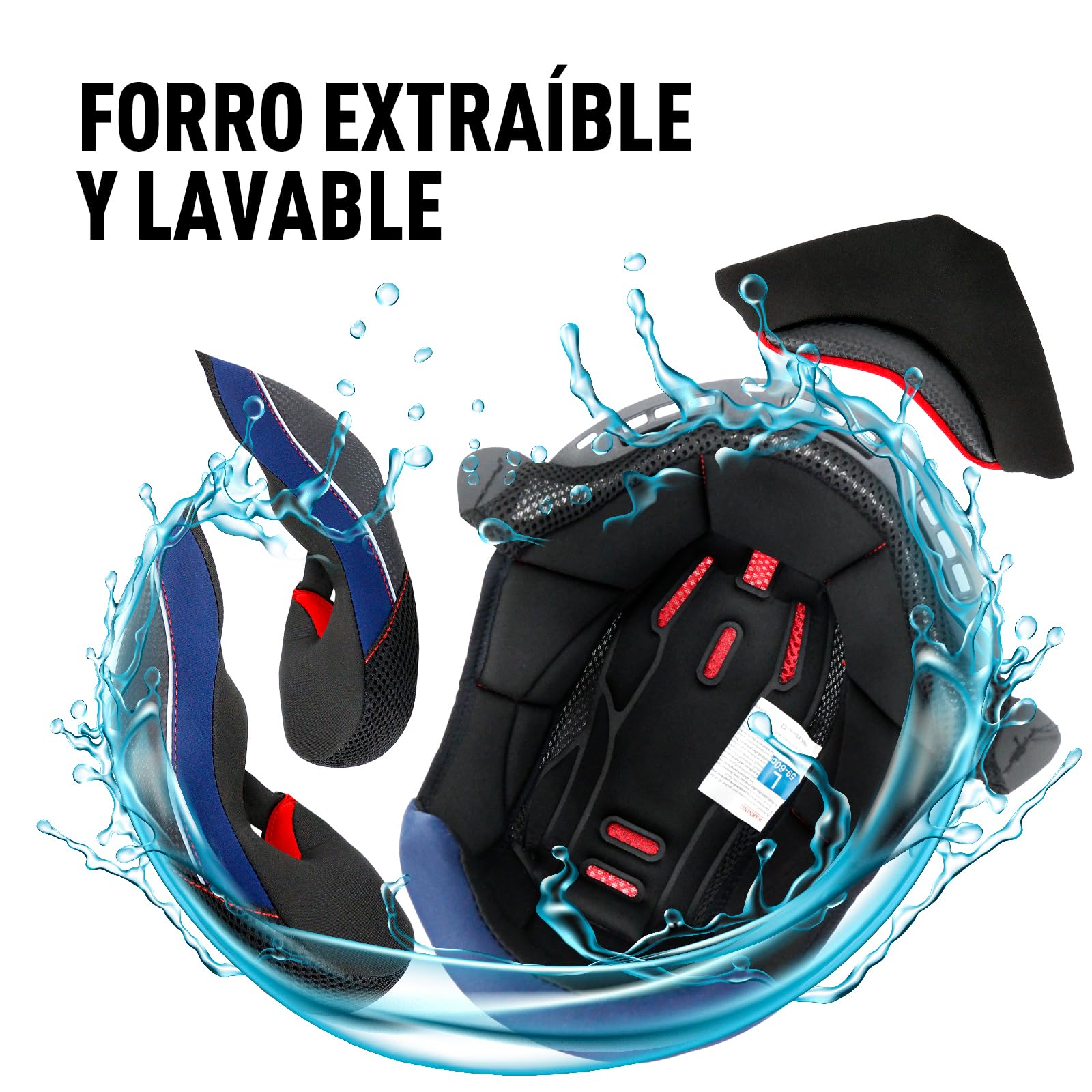 Casco Moto Integral Casco Modular abatible con protección para la Barbilla, Casco de Motocicleta Homologado ECE 22.06 con Doble Visera para Mujer Hombre Adultos