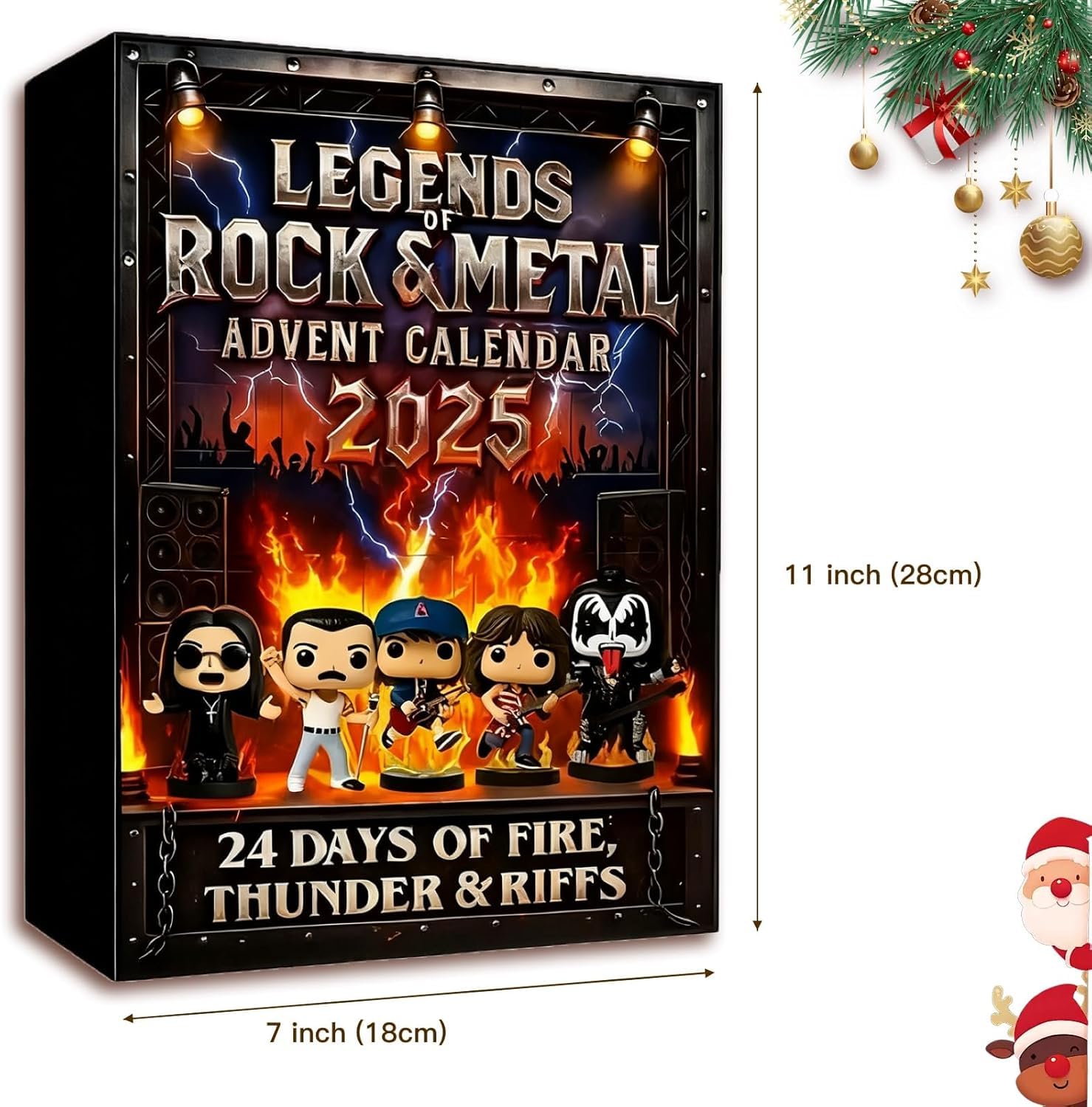 Calendrier De L'Avent 2025 : Village De L'Avent En Bois Avec LED, 24