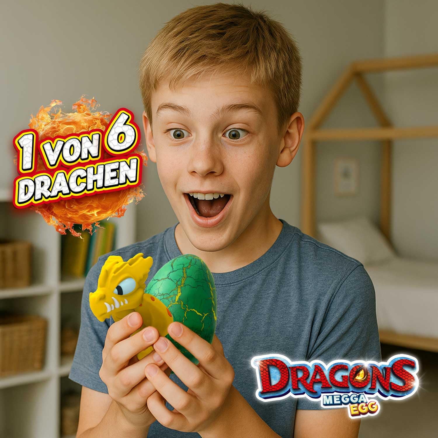 SES Creative Œuf De Dragon à Faire éclore – Jouet Surprise Magique – Plongez-le Dans L'eau, Le Dragon Grandit Puis Sort – Dès 5 Ans