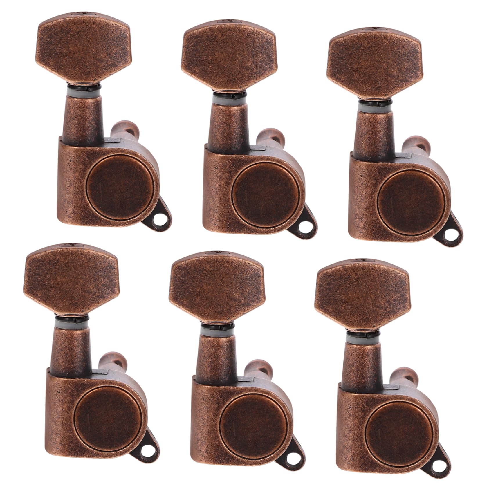Totority Small Square Head Guitar Tuning Pegs Set Right Handed Machine Heads for Acoustic Electric Guitars with Buttons Replacement for Broken Tuners