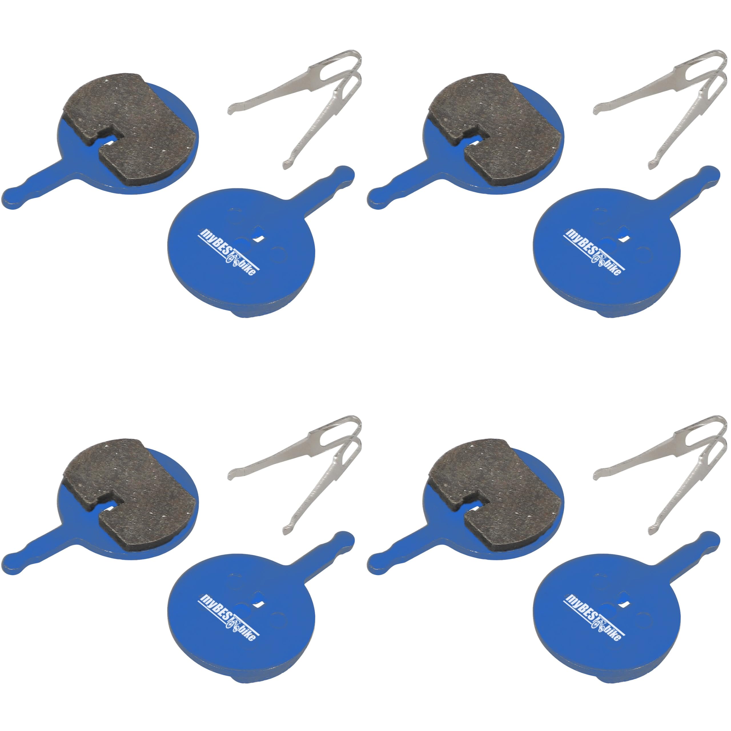 Bicycle Brake Pads 4 Pairs Disc Brake Pads For Bike, Compatible With Avid Mechanical BB5, CSC, Kingdom, Promax DC 710, 720, 913, Decipher, Dualtron Ultra, DSK Series, 300,300R, 310, 330, Render-R