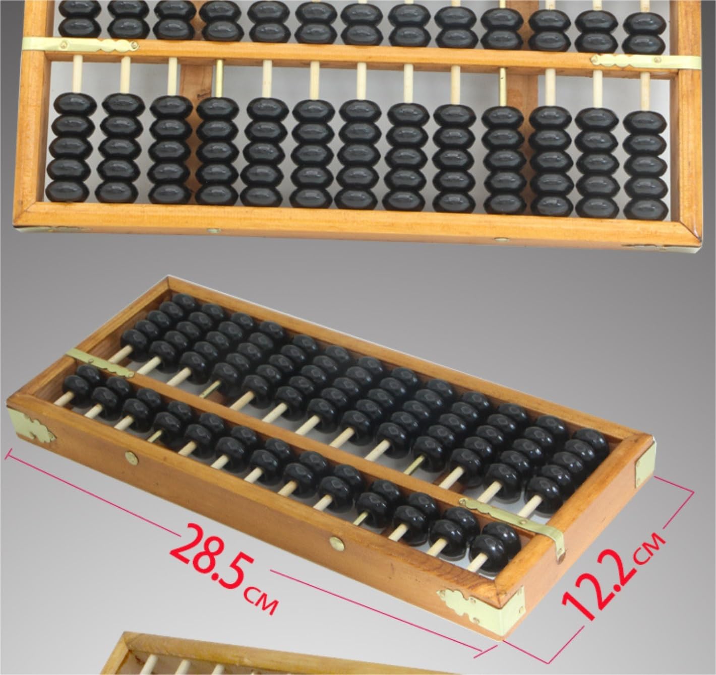 Abakus Matematyczny Koralikowy Arytmetyczny Liczydło Z Przyciskiem Resetowania 13 Kolumn 7 Koralików Abakus Biurowy Przyrząd Do Obliczeń Perła Arytmetyka