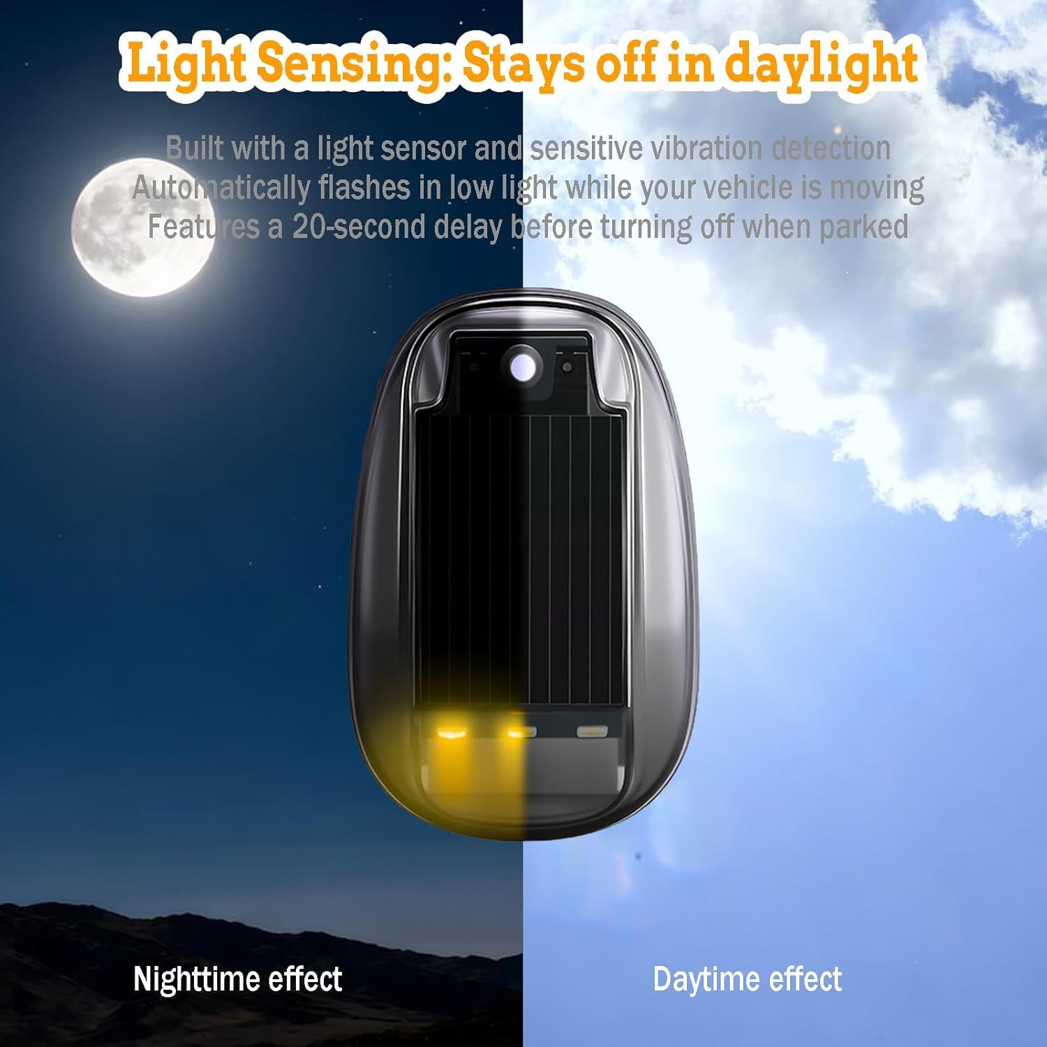 5 Pcs Solar Cab Lights for Truck, 2026 New Solar Car Roof RGB Strobe Light, No Drill Solar Powered Cab Lights, with Remote Control, Vibration, for Truck SUV Rvs — view 3