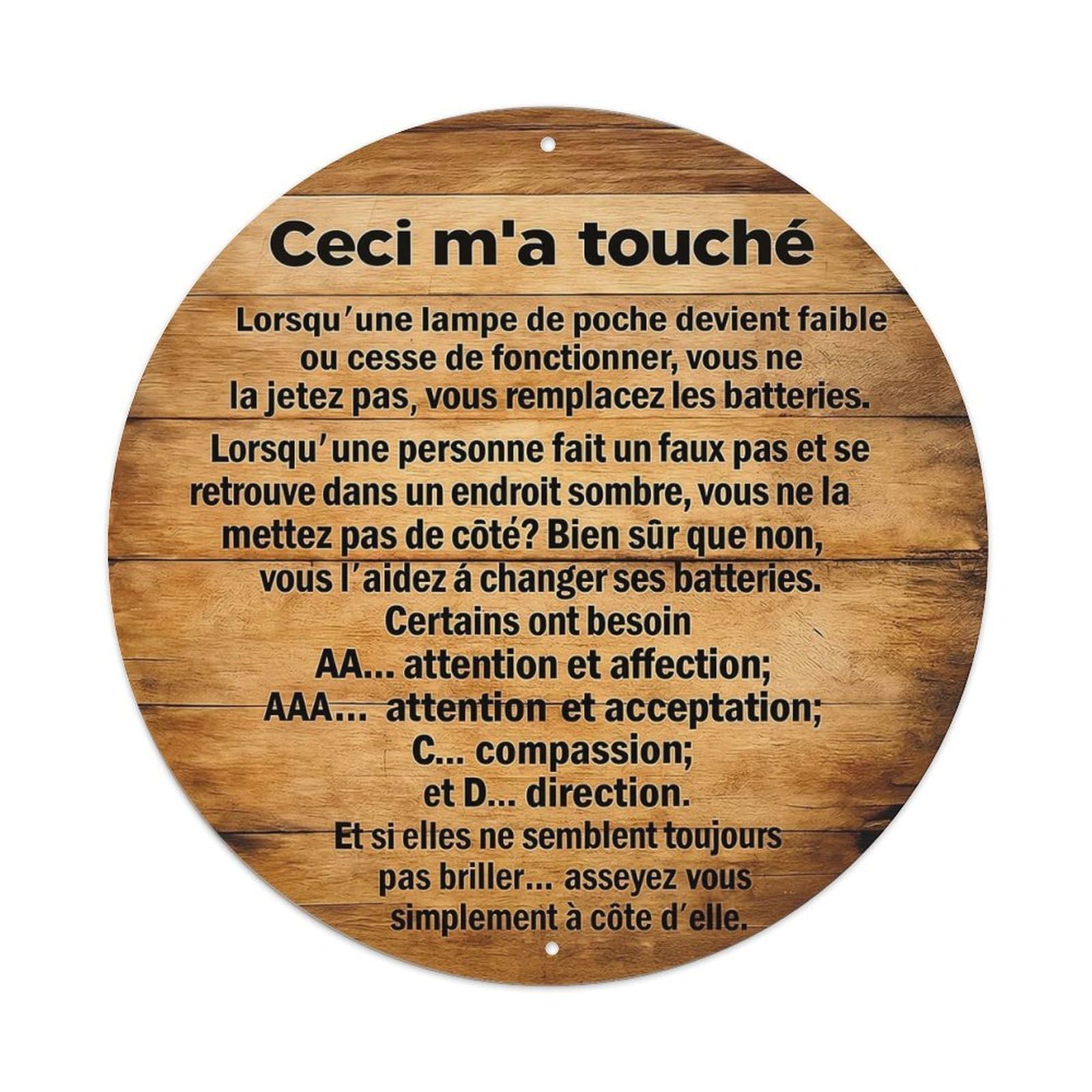 Texture With French Text Tin Sign Metal Poster Vintage Metal Signs for Home Man Cave Bar Cafe Kitchen laundry room Wall Decorations 8x8 inches