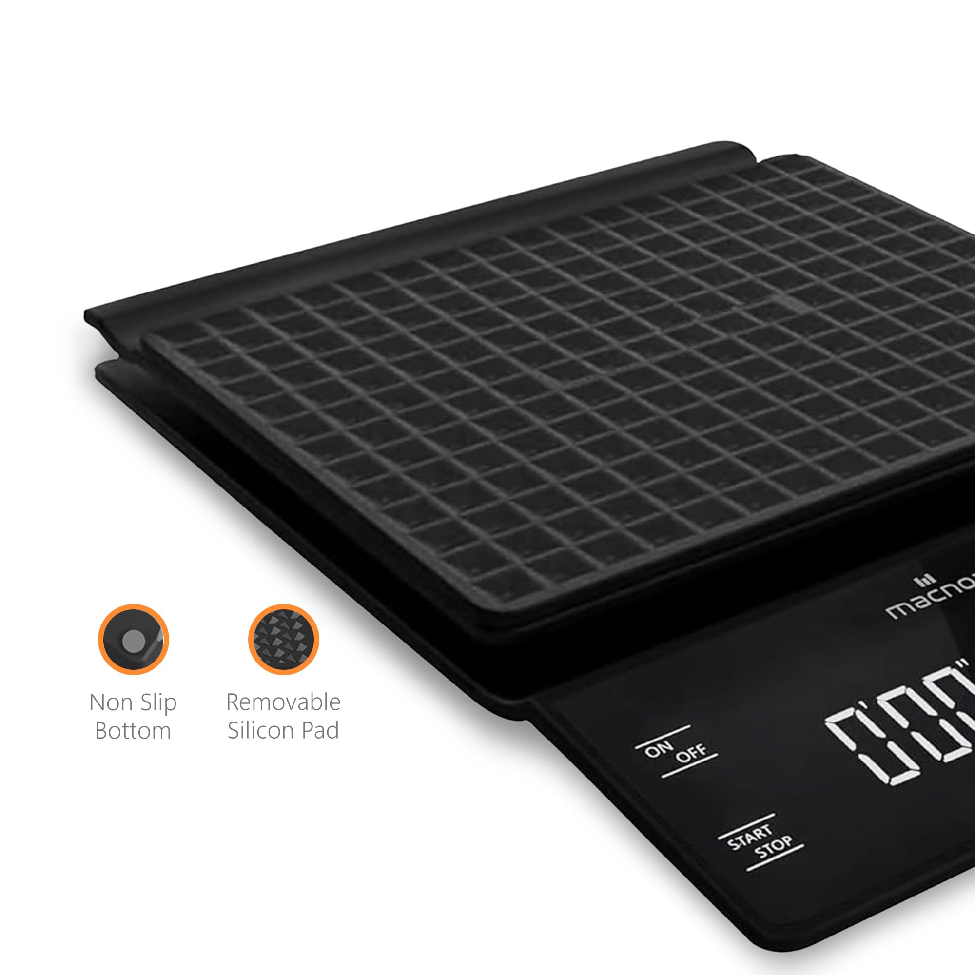 Macnoa Coffee Scale With Timer - 3kg/0.1g Accuracy, Backlit LCD, USB-C Rechargeable, For Pour Over & Espresso - View #9