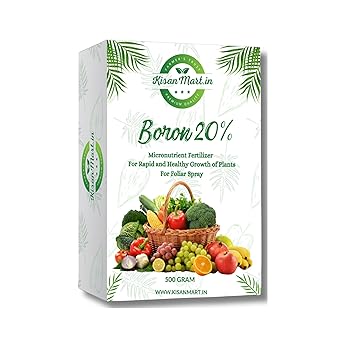 Kisanmart Boron 20% Micronutrient Fertilizer for Healthy Growth of Vegetable Plants and Gardening (500 gm)