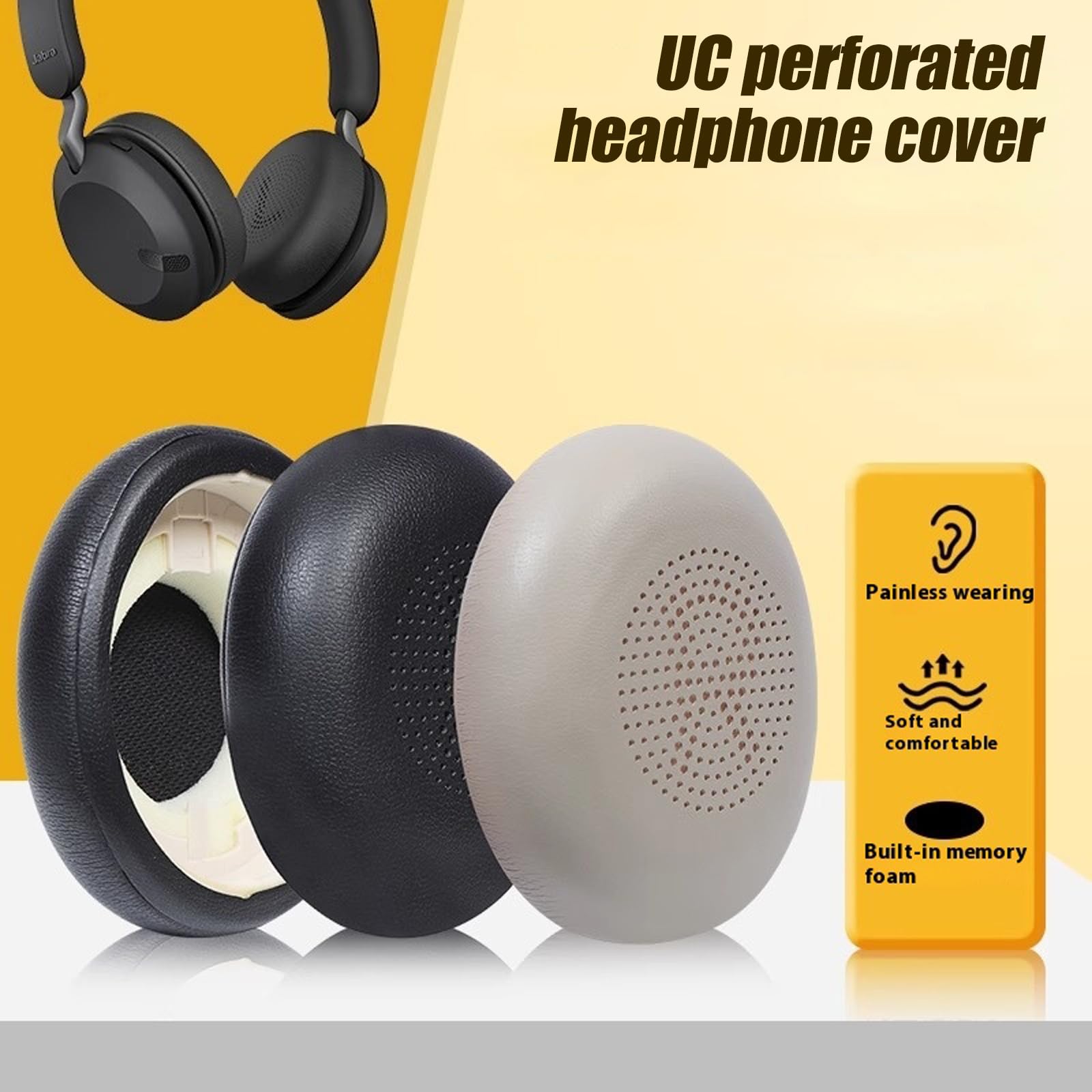 Ricambio Ear Pad Auricolare Cuscino Riparazione Per 45H Evolve2 65 40 UC Cuffia Isolamento Rumore Spugna Earpads Gaming Cuffia Ear Cushion