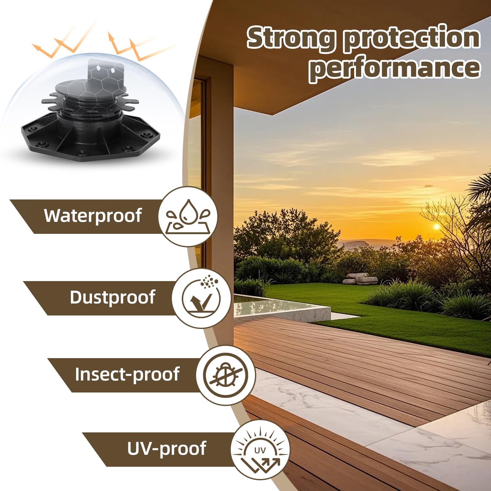 Supporti Regolabili Pavimento（30pcs）, Piedistalli Regolabili Per Patio Per Lastre Da 30 A 60 Mm,Supporti Per Patio Per Pavimentazioni Di Cortili, Fontane, Giardini Terrazzati, Progetti Fai Da Te, Ecc