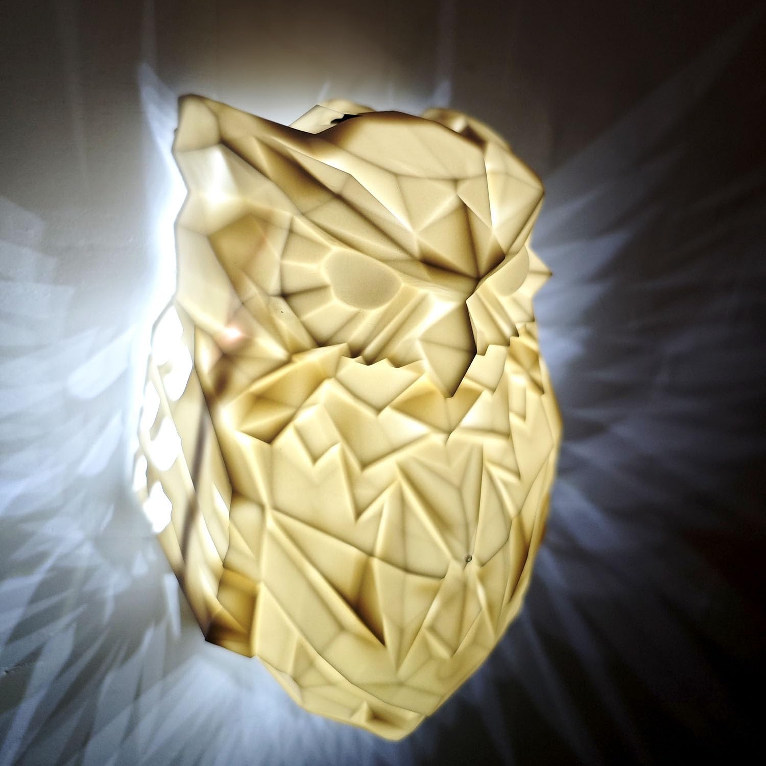 Lampada Da Parete 3D A Forma Di Gufo/Aquila - LED Animale Notte Con Calda Luce - Alimentata A Batteria - Facile Da Installare Senza Filo - Per Camera Da Letto, Soggiorno O Cameretta - 2