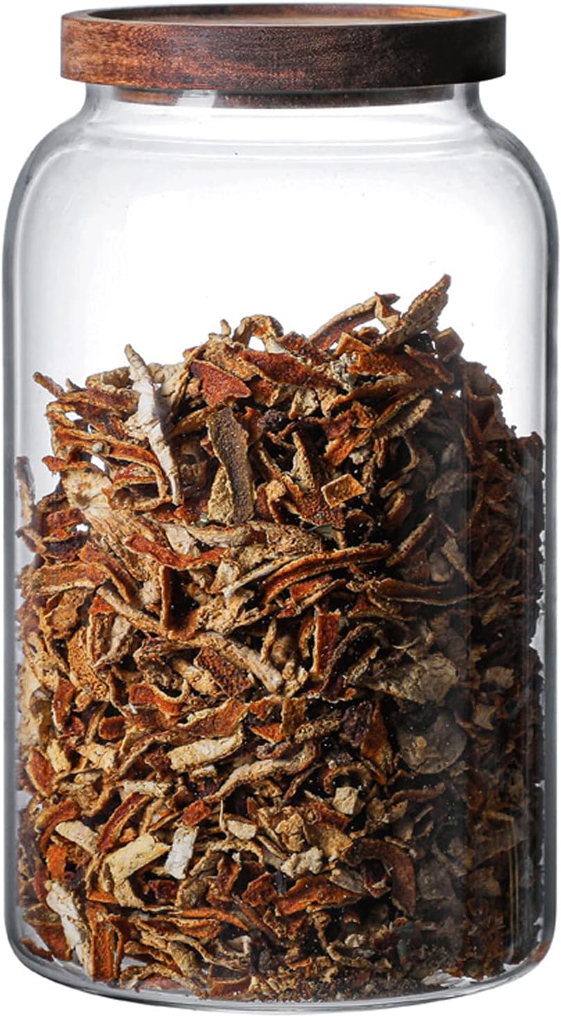 Large Glass Jars with Airtight Wooden Lid, Food Storage Glass Canister, Clear Cereal Storage Container for Flour, Sugar, Coffee Beans, Snack (94 FL OZ (2800ml)) Large Glass Jars with Airtight Wooden Lid, Food Storage Glass Canister, Clear Cereal Storage Container for Flour, Sugar, Coffee Beans, Snack (94 FL OZ (2800ml))