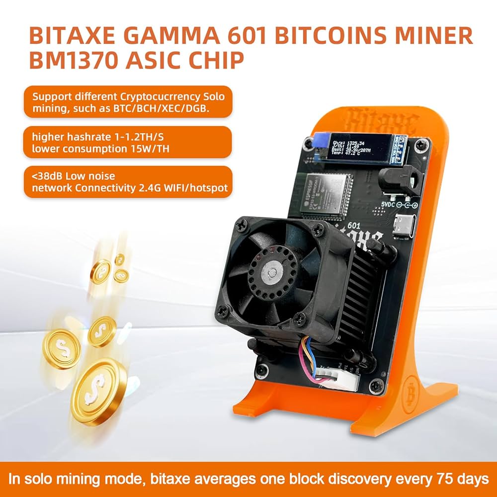 Bitaxe Gamma 601 ASIC マイナー サイレントモデル Amazon.com: Bitcoins Miner 1.2TH/S Bitaxe Gamma 601 Solo