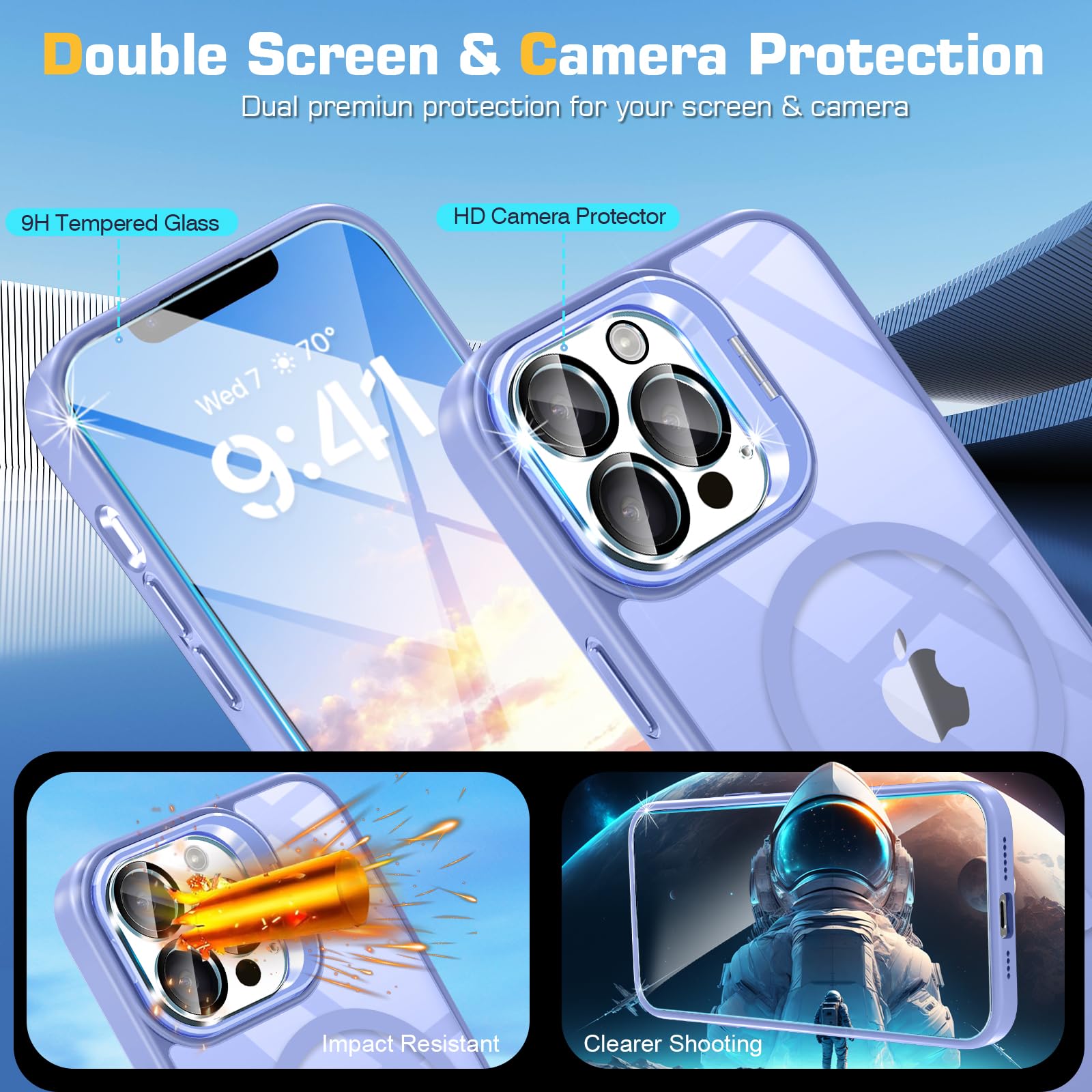 Temdan Magnetic Ring Stand Compatible With IPhone 16 Pro Case - View #3