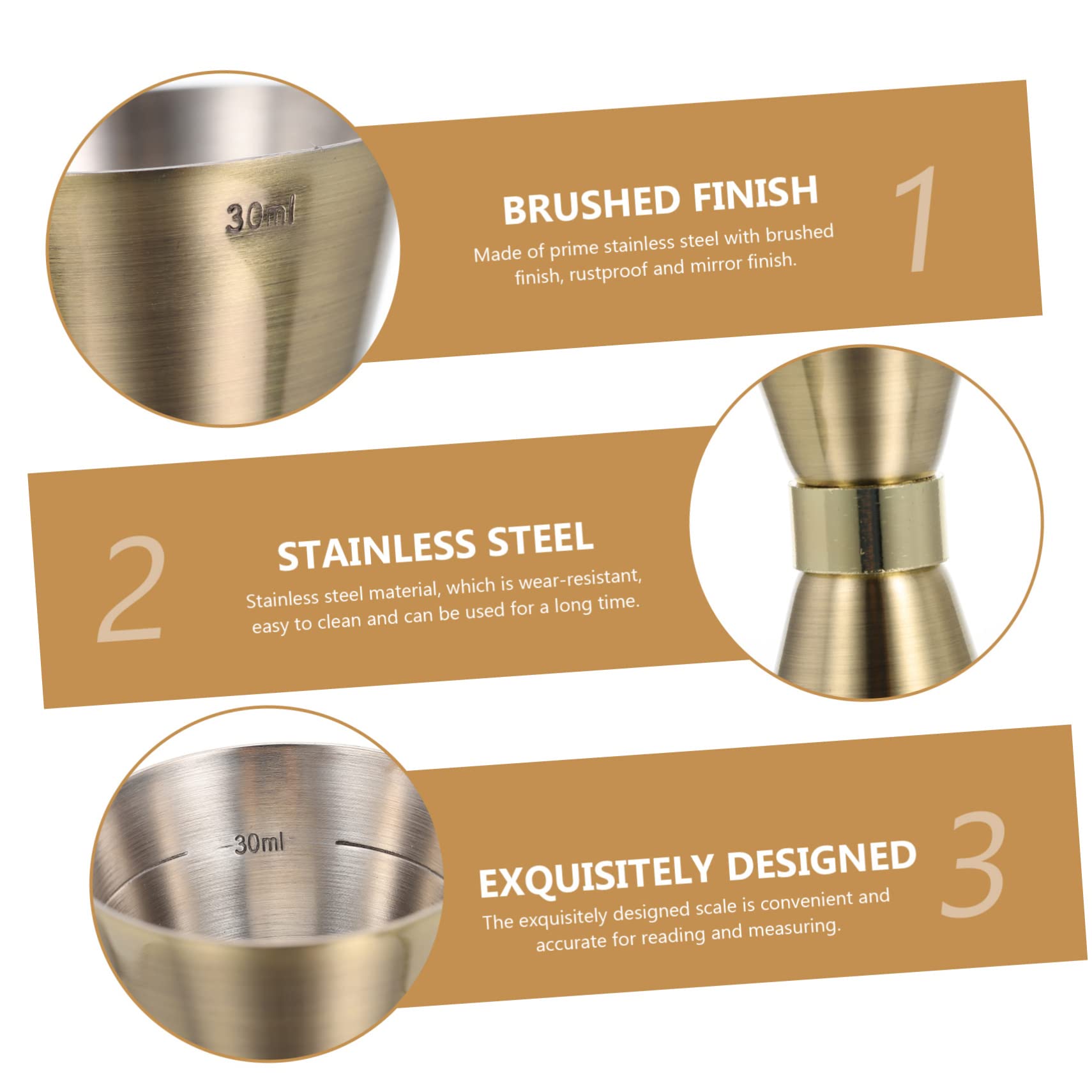 UTHCLO Jigger Wine Measuring Device Stainless Steel Versatile for Home Bar Party Banquet