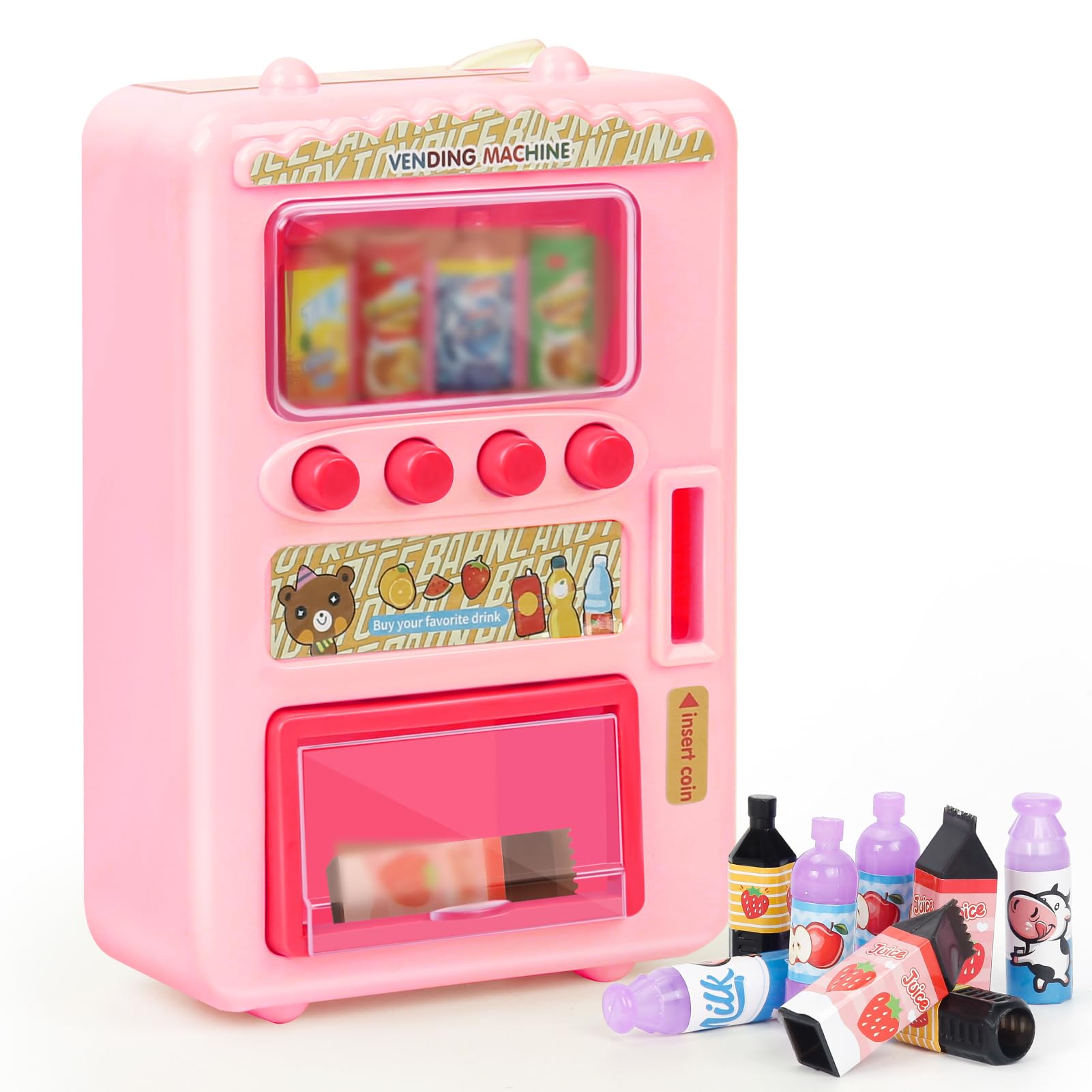 Mini Vending Machine, Mini Food Doll House Decoration, Miniature Food Accessories, 1:12 Vending Machine Mini Things for Doll House Furniture Kitchen Decoration