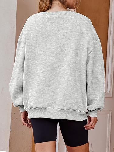 Miniatura 4 de EFAN Sudaderas de manga larga para mujer, cuello redondo, sudadera casual para otoño 2024