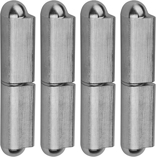 Paquete de 4 bisagras de bala de soldadura, 4 pulgadas de largo y 34 pulgadas de diámetro, bisagras de barril soldables de acero inoxidable 304,