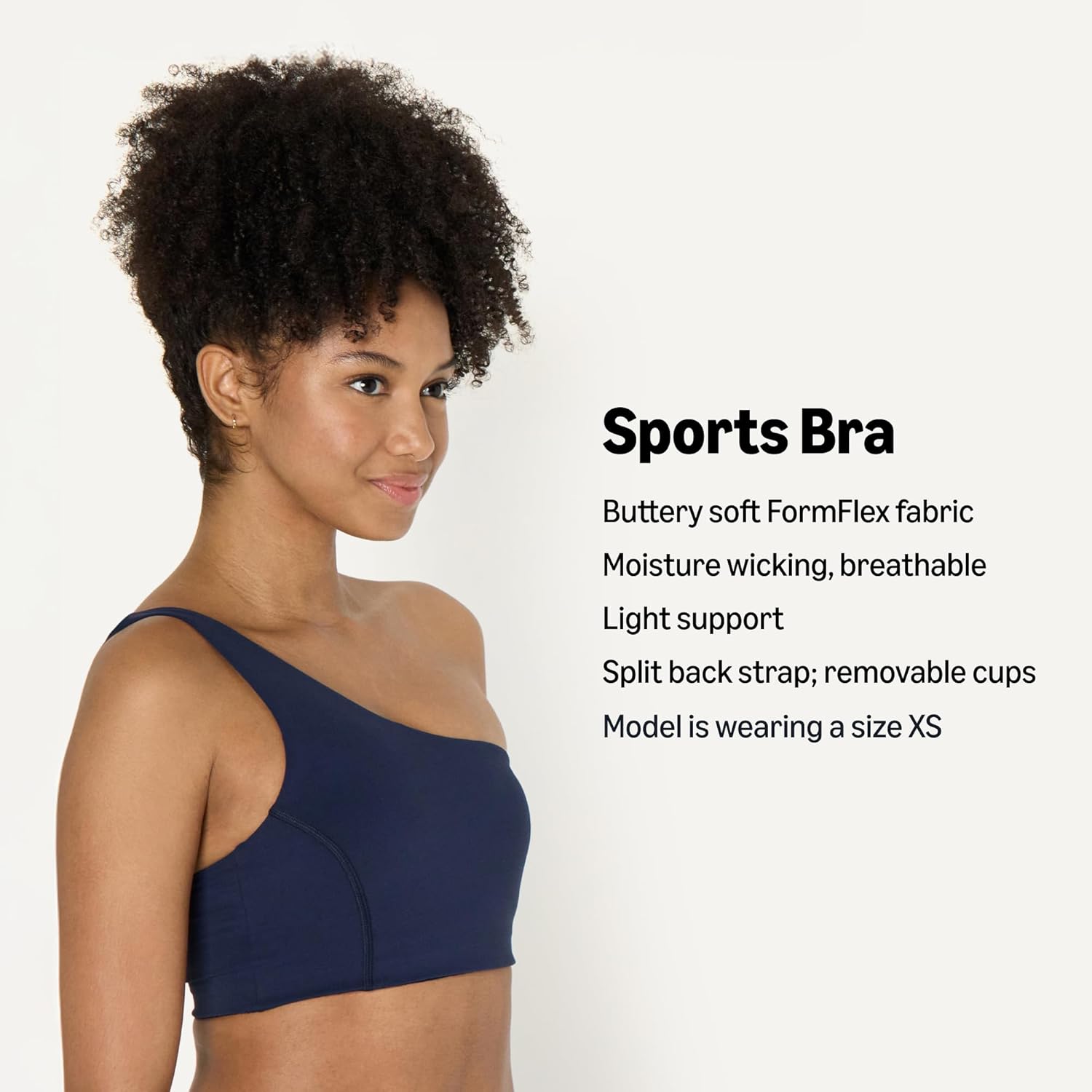 Amazon Essentials Women's Active FormFlex Buttery Soft Light Support One Shoulder Strappy Back Sports Bra - Image 2