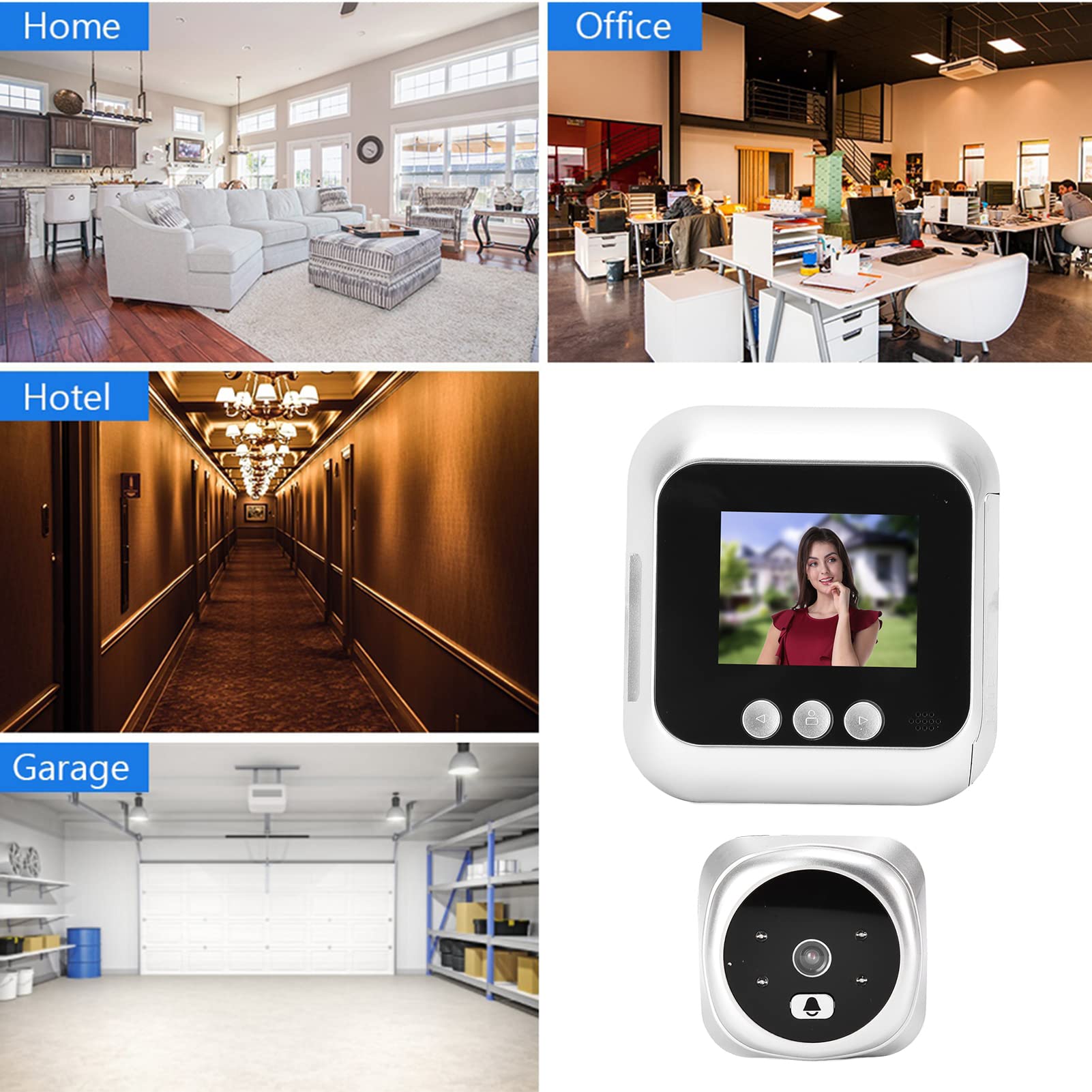 Sorandy 2,8 "LCD-Bildschirm Digitaler Türspion Viewer 135 Grad Digitaler Türspion-Betrachter Türklingel-Schnappschuss, Nachtsicht, Video-Home-Security-System