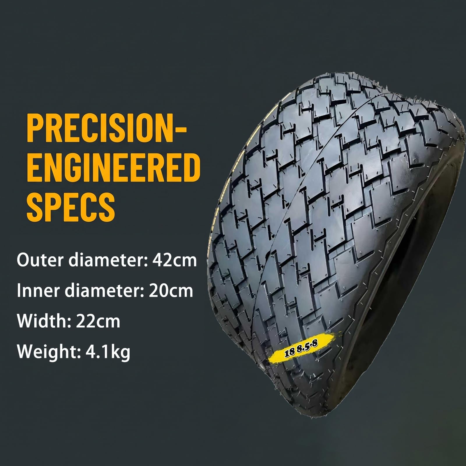 18x8.50-8 Pneumatico, 18/8.50/8 Foratura Antiforatura per Tosaerba, Trattorino da Giardino, Carrello da Golf e Macchine da Prato