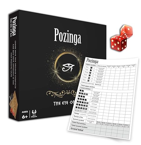 Yahtzee Pozinga Board Game for the whole Family  Dice Scoreboard Pawns and Playing Cards