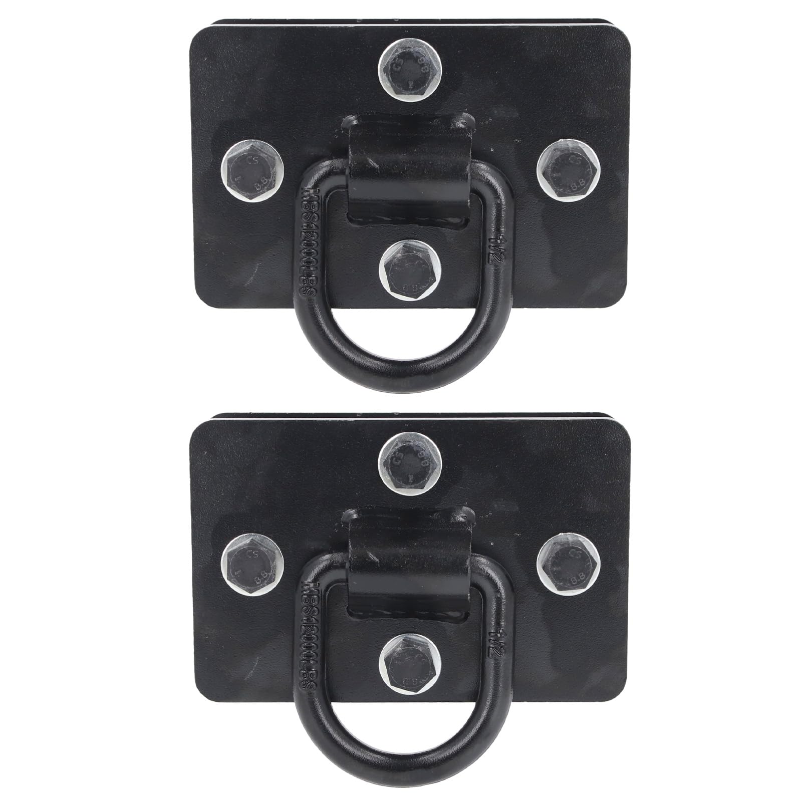FILFEEL Anillos en D para Remolques, 2 uds., Resistentes Empotrados en Puntos de Anclaje de Amarre, Capacidad de 12000 Libras para Plataforma de Camión y Piso de Remolque