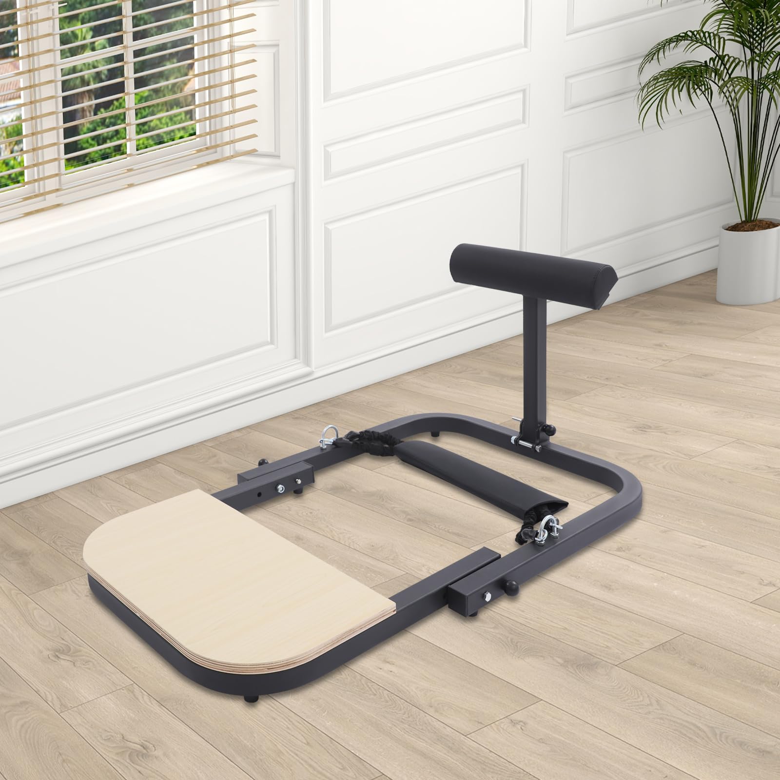 Hip Thrust - Macchina per allenamento dei glutei, pieghevole, con 2 fasce elastiche di resistenza da 14 kg, per allenare i glutei fino a 150 kg, per il fitness a casa