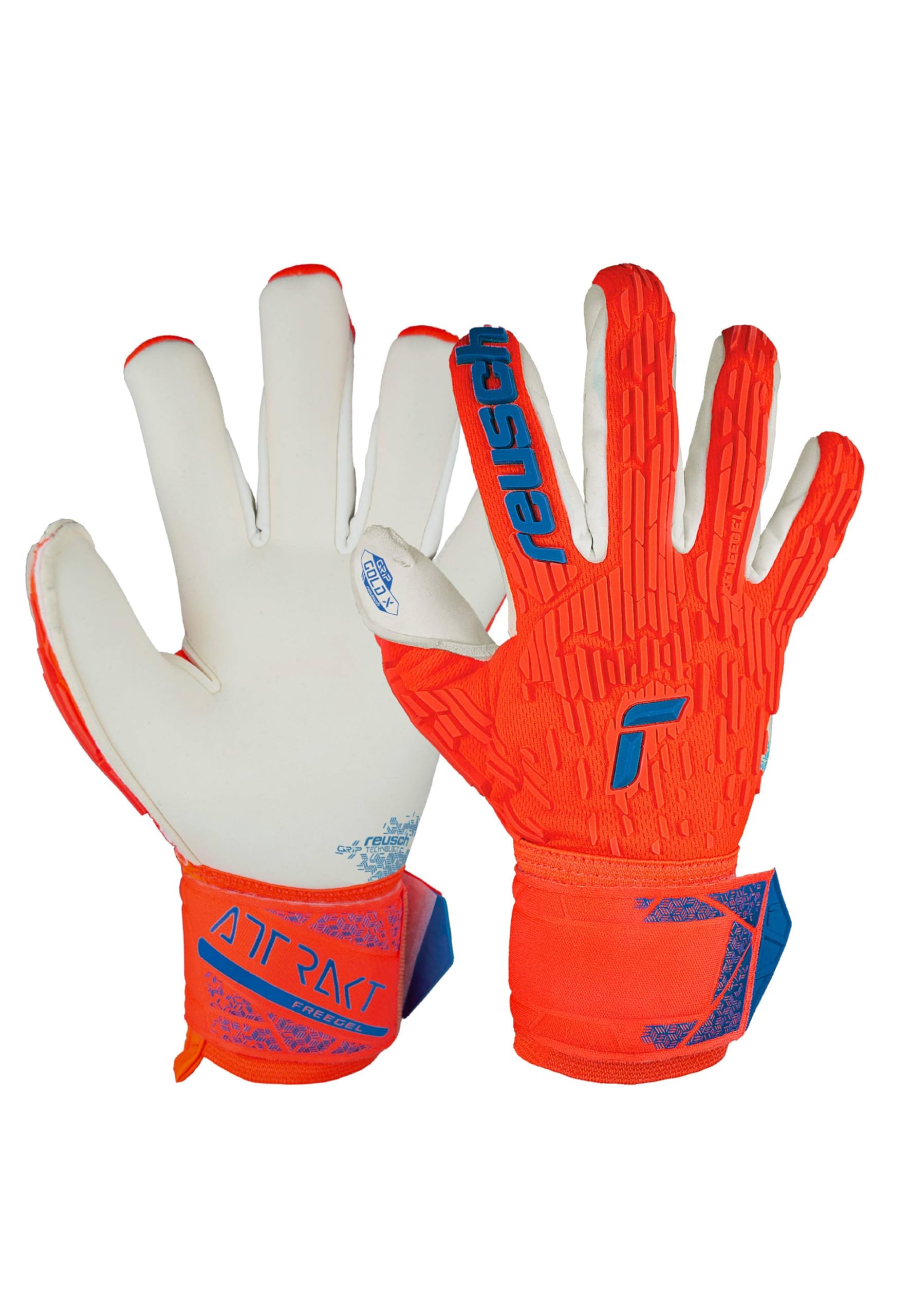 Reusch Attrakt Gold X Freegel Adult Goalkeeper Gloves with Evolution Negative Cut and Maximum Grip