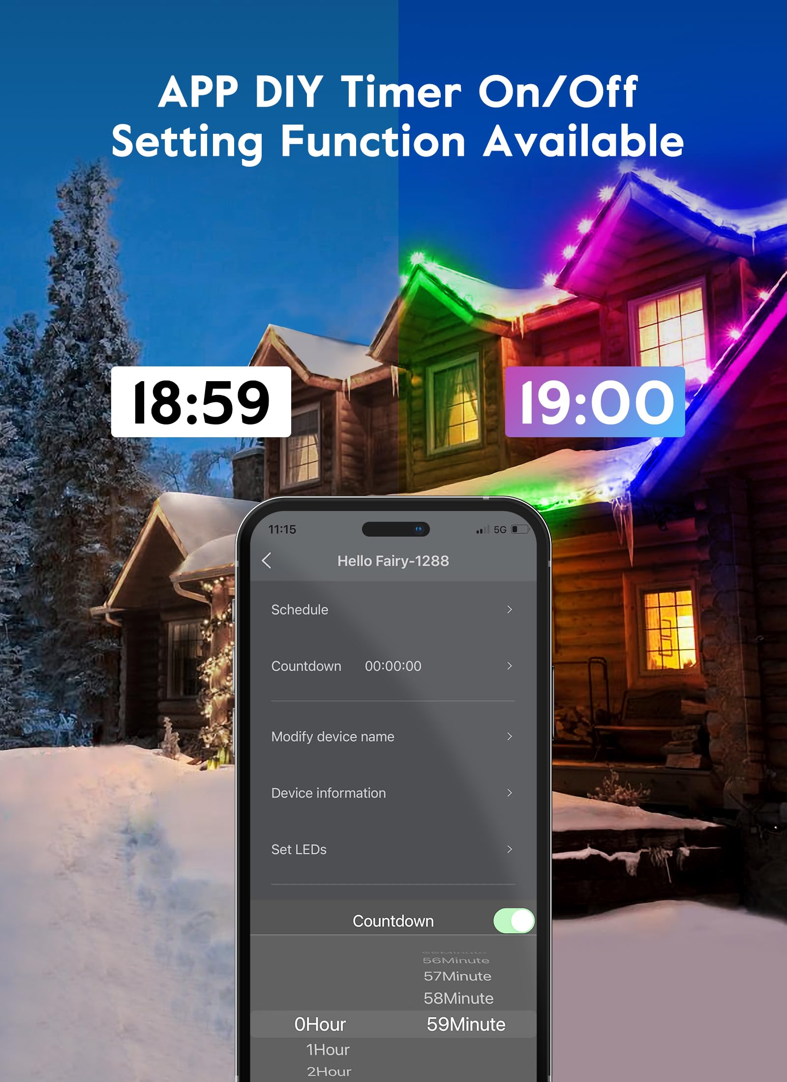 Smart Christmas Lights C9 RGB, 99ft 150 LED Music Sync Remote APP Controlled C9