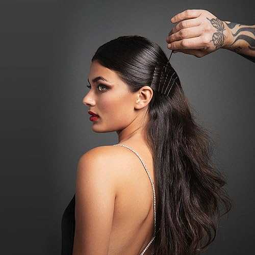 Miniatura 4 de Fromm Style Artistry - Alfileres de bobina engarzados de 2 pulgadas, negro mate, 600 horquillas para el cabello, sujeción segura, adecuados para