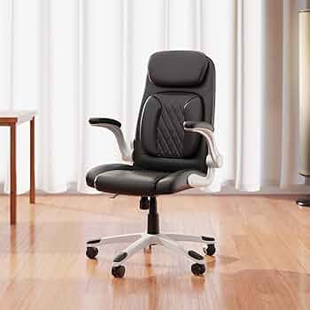 Green Soul Bosco Premium Leatherette Office Chair, High Back Ergonomic Home Office Executive Chair with Cushion Seat, Flip-up Padded Armrests, 4-Stage...
