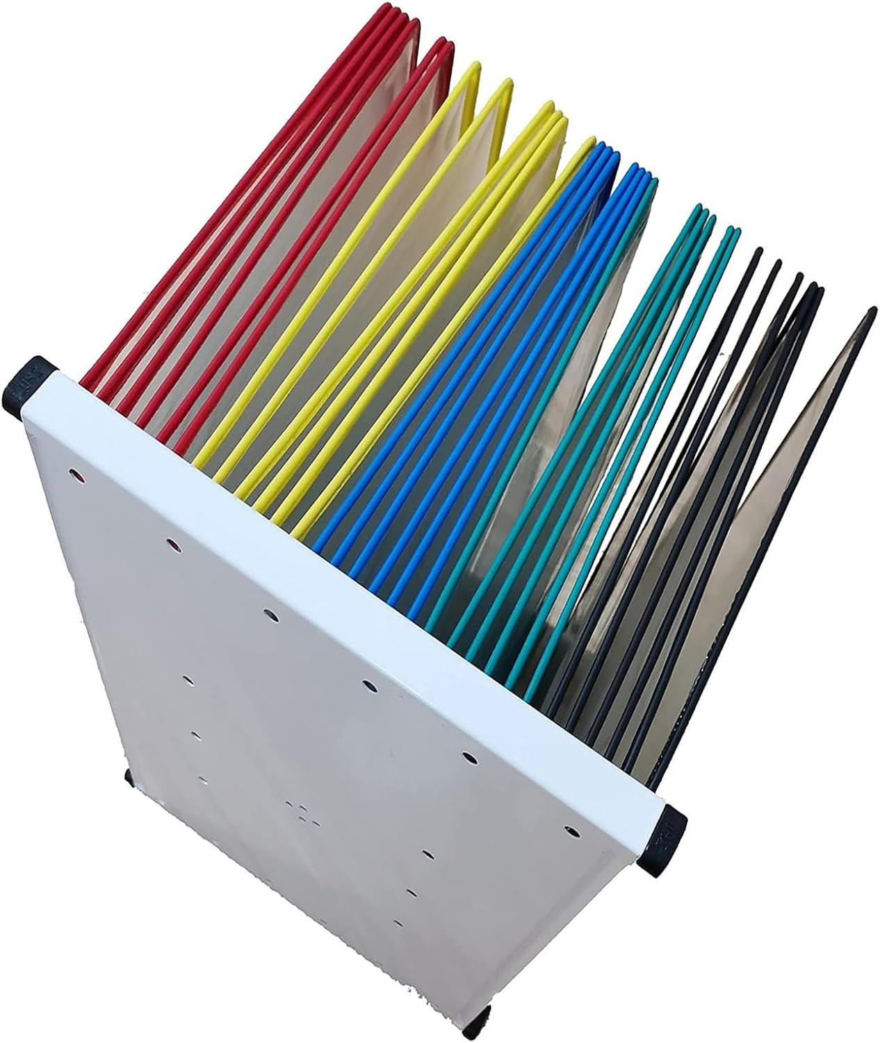 Metal Wall Reference Organizer - Desktop Flip Display Folder, 30 Display Pockets, Desktop Reference System, Deluxe Catalog Display Rack, for Office/Home Display and Storage A4 Documents