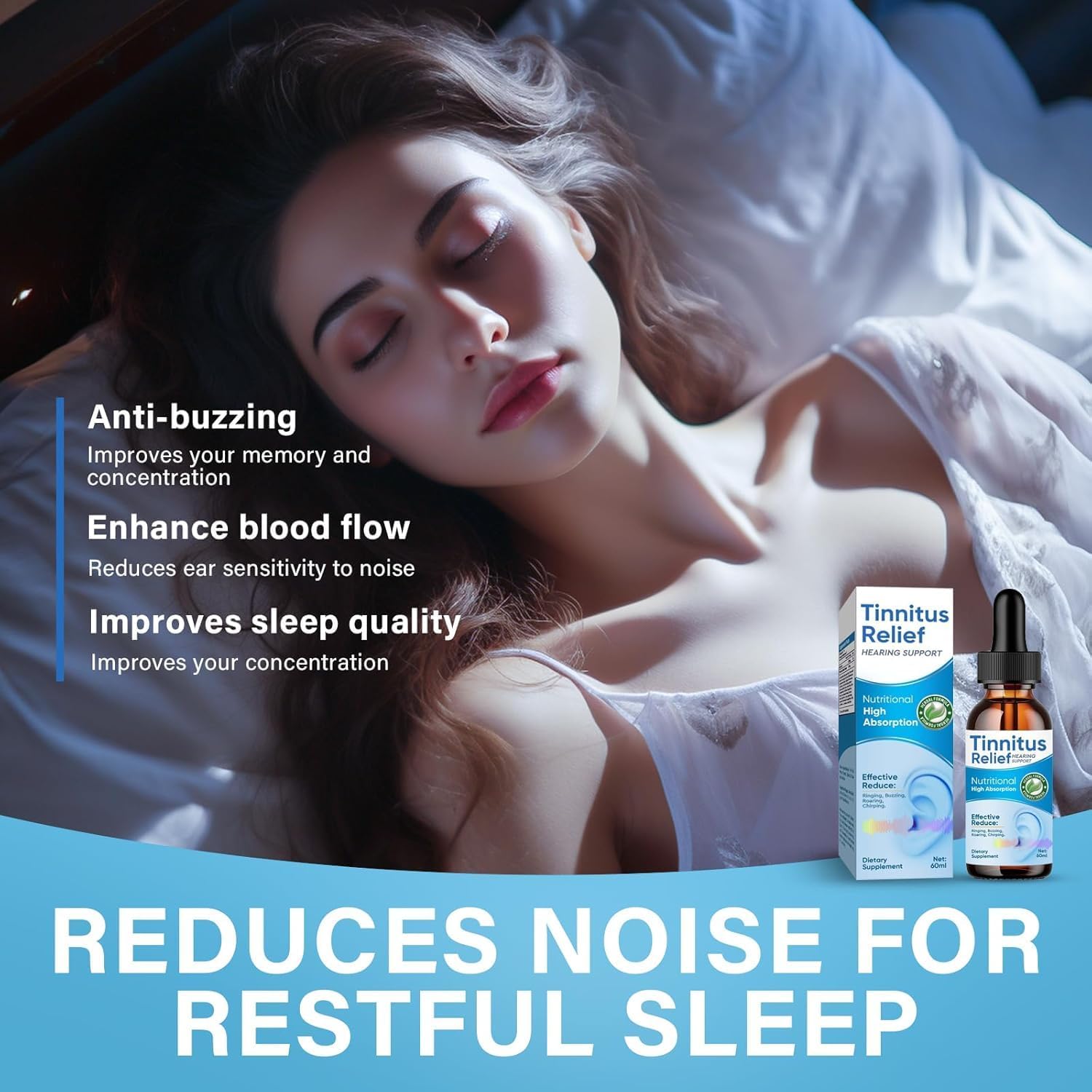 Tinnitus Relief for Ringing Ears,Natural Herbal Drops for Effective Tinnitus Treatment and Ear Ringing Relief, Reduces Ear Noise and Improves Hearing for Men & Women - Image 3