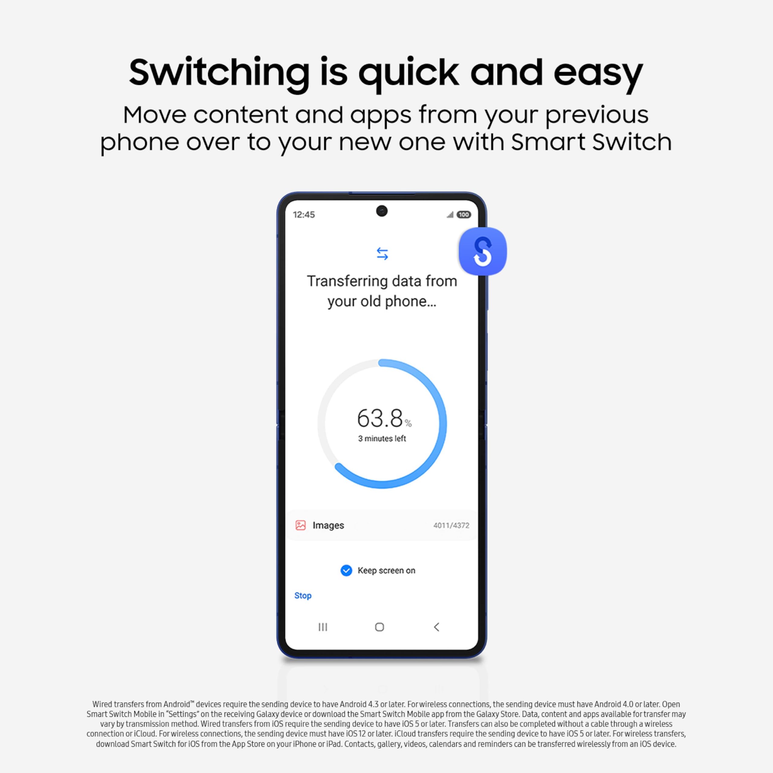Samsung Galaxy Z Flip7 Cell Phone, 256GB AI Smartphone, Unlocked Android, Long Battery Life, 2025, US 1 Yr Manufacturer Warranty, Blue Shadow