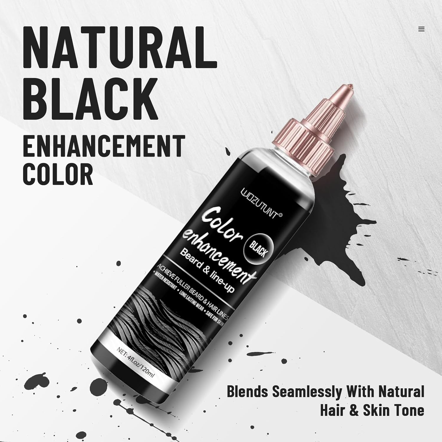 WOZUTUNT Enhancement Color Hair Enhancer For Beard & Lineup - Hairline Filler Spray Enhancements Barber Spray - Barber Beard Liner For Thicker & Fuller Hairstyling Men's Grooming Products image 3
