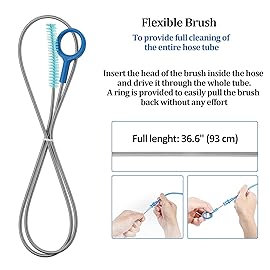 Patelai 2 Set 8 in 1 Hydration Bladder Cleaning Kit Includes 3 Different Brushes and Drying Collapsible Bladder Frame, Water Reservoir Backpack Cleaning Kit(Blue)