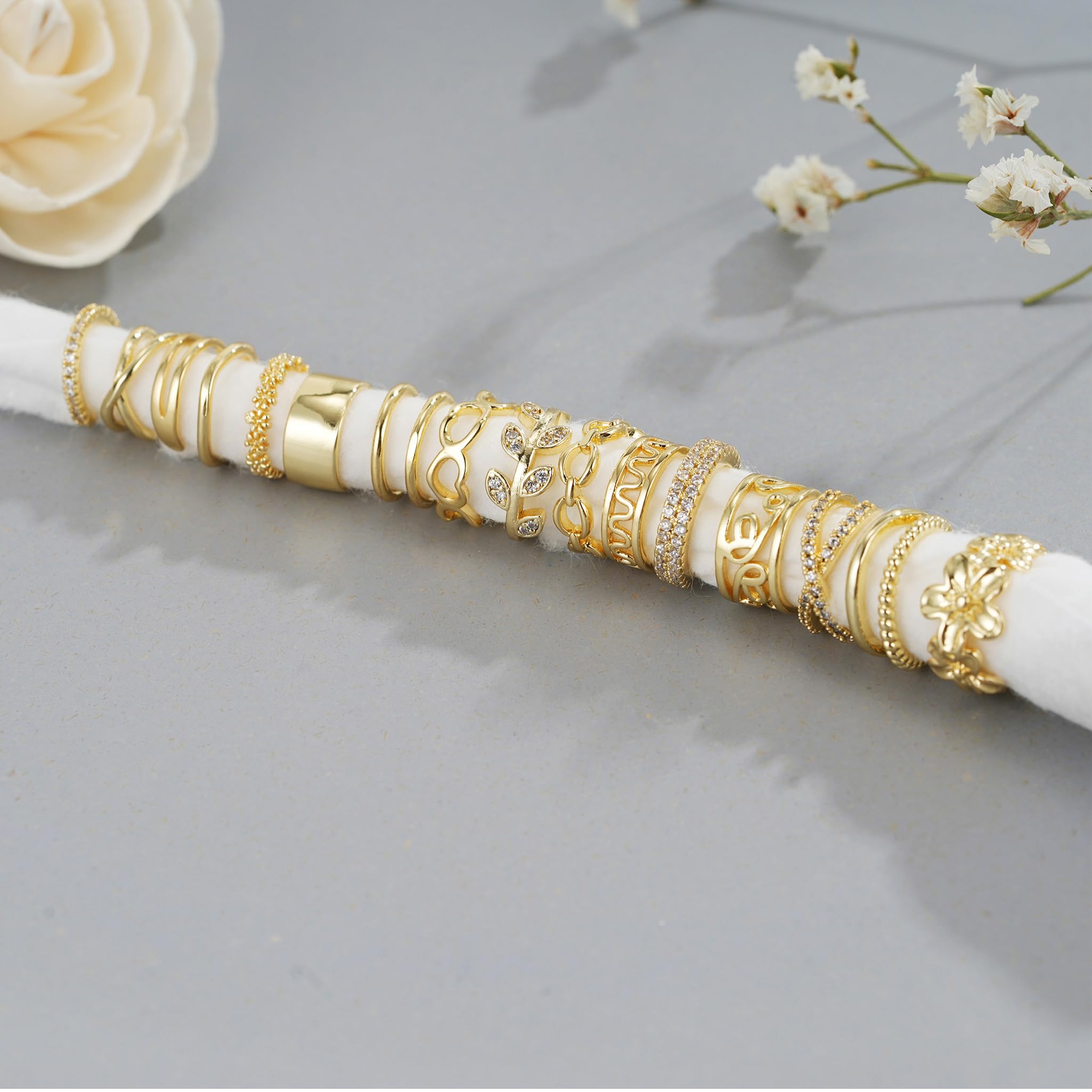 Jewdreamer 16Pcs Ear Cuffs for Women Non Piercing 14K Gold Silver Ear Cuffs Earrings Non Pierced Clips On Cartilage Earring Fake Earrings Lightweight