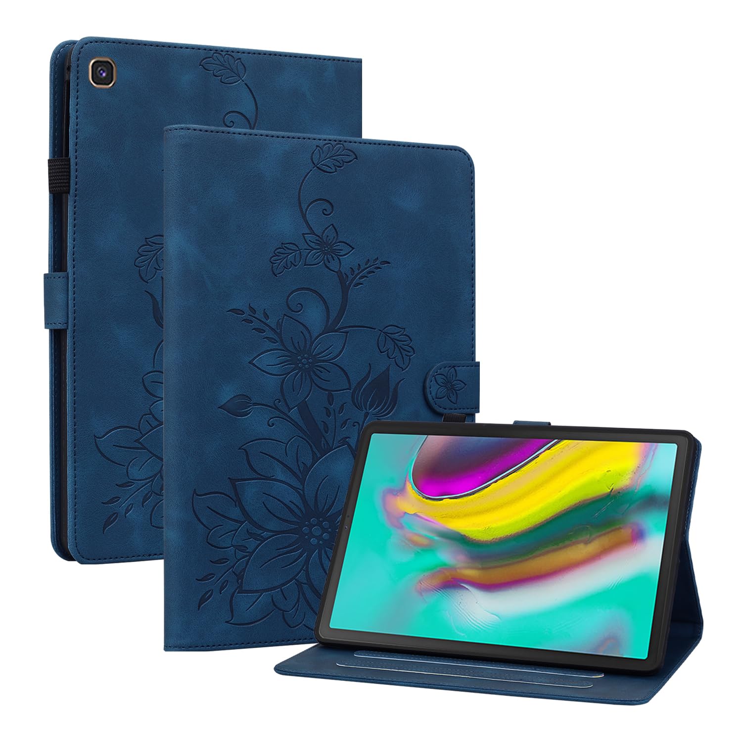 KEFBWAO Case for Samsung Galaxy Tab S5e 10.5 2019 Model SM-T720/T725/T727, Magnetic Clasp Stand Premium PU Leather Case with Pen Holder for Galaxy Tab