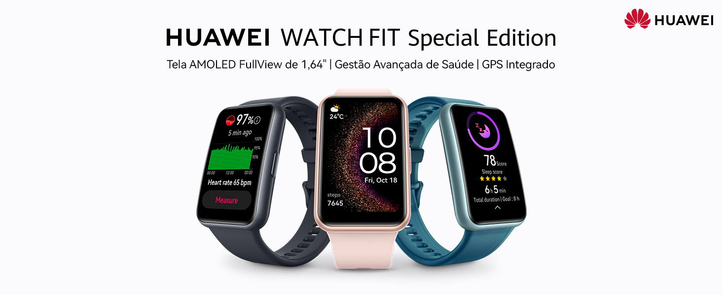 Smartwatch, HUAWEI WATCH FIT Special Edition, Tela AMOLED FullView
