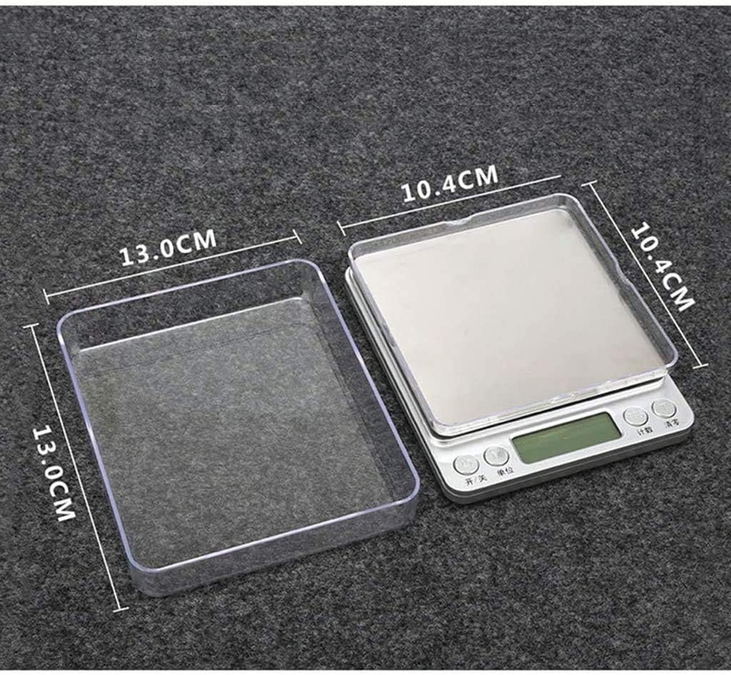 Electronic Weighing High Precision Electronic Metal Digital Food Electronic Kitchen Jewelry HD LCD The Display for Tea Jewelry Measurement Medicinal Materials Scales